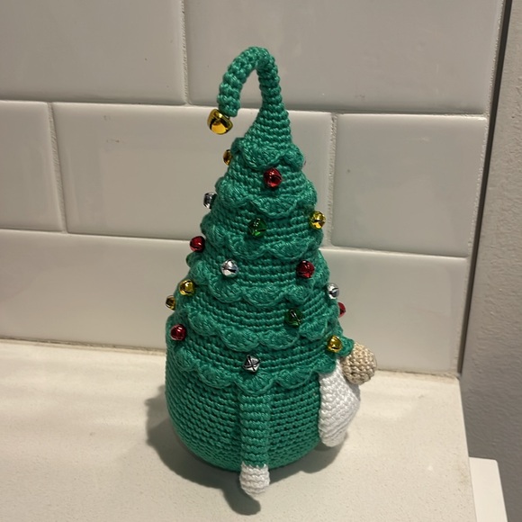 Handcrafted Christmas Tree Gnome Crochet Jingle Bell Ornaments Holiday Decor - Picture 12 of 14